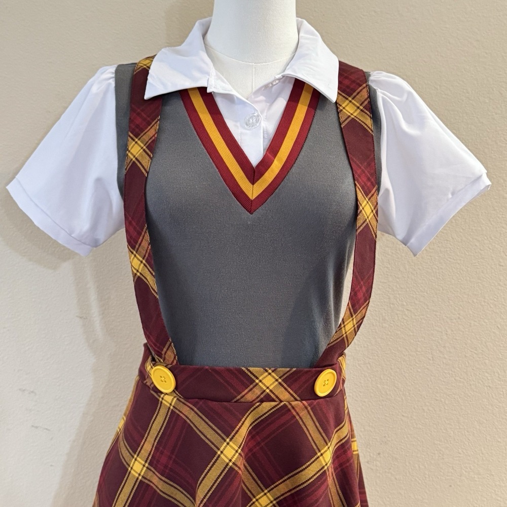 Spirit Gryffindor Costume Dress Womens Harry Potter Hogwarts School Uniform - Picture 12 of 12